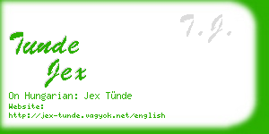 tunde jex business card